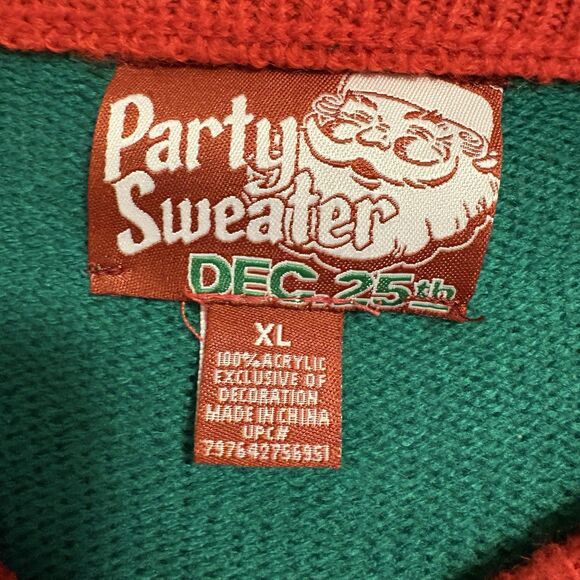 Meowy Catmas Party Sweater Christmas Sweater Size XL - Picture 3 of 6